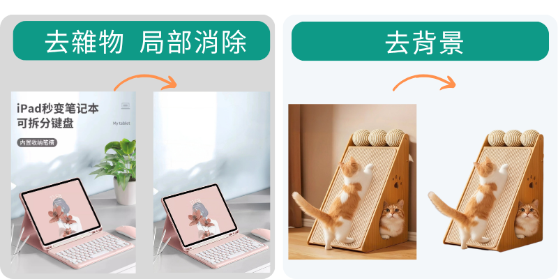 AI 智慧去背+雜物清除